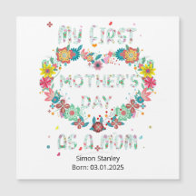 母の日 – 母の花の形をしたハート