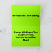 母の日.......母親愛母！ カード (内部)