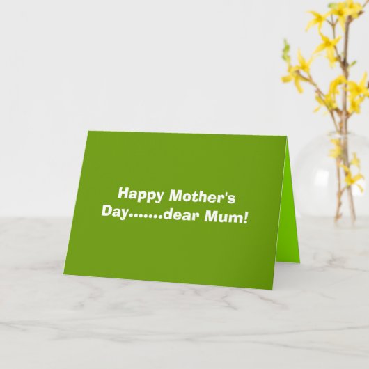 母の日.......母親愛母！ カード (黄色い花)