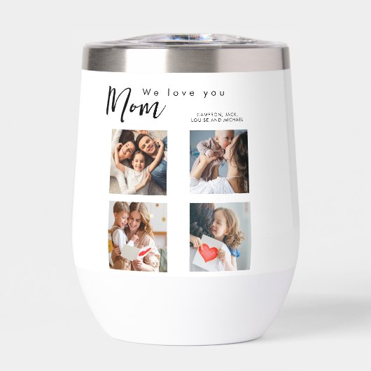 母の日，母，写真コラージュ，私たちはあなたを愛し，タイポグラップ (正面)