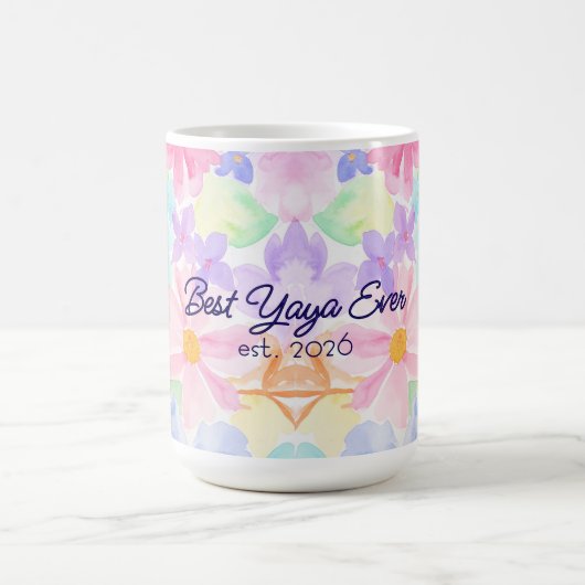母の日 水彩花のヤヤ グッズ コーヒーマグカップ (中央)