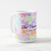 母の日 水彩花デザイン ノンナギフト コーヒーマグカップ (正面左)