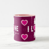 母の日、特別な機会に、私はあなたを愛している ツートーンマグカップ (中央)