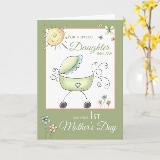 母の日 – 特別な義女 カード (黄色い花)