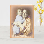 母の日   ～真珠バック カード (黄色い花)