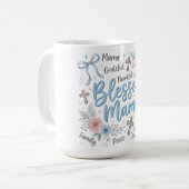 母の日/祝福されたママの植物コケット コーヒーマグカップ (正面左)