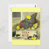 母の日：私たちは母を愛している！ ポストカード (正面/裏面)