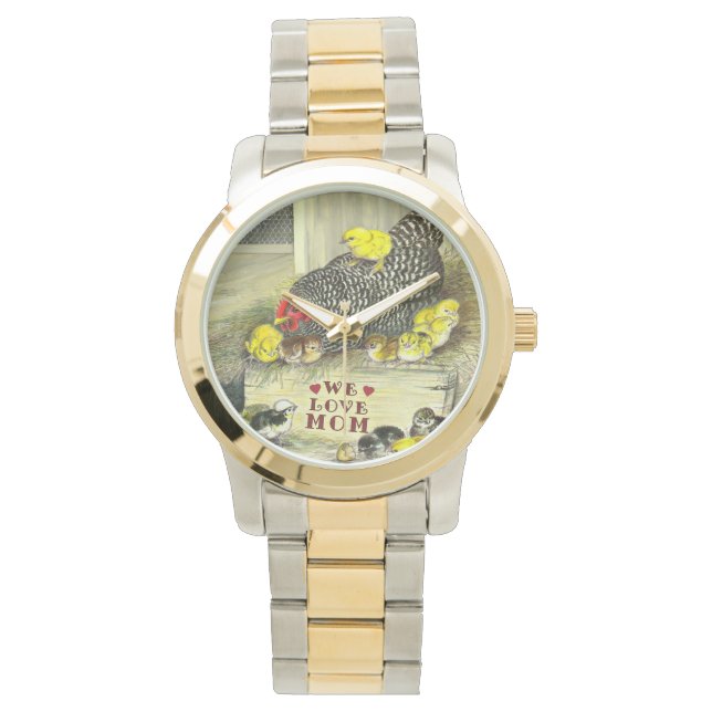 母の日：私たちは母を愛している！ 腕時計 (正面)