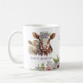 母の日 – 私と可愛モーい牛 コーヒーマグカップ (左)