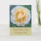 母の日/私の「第二」母/母/桃/桃のバラ カード (正面)