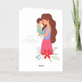 母の日 箔グリーティングカード (裏面)