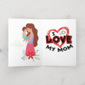 母の日 箔グリーティングカード (内側レイダウン)