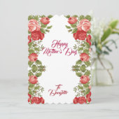 母の日 素朴なローズ 花 緑の葉 (スタンド正面)