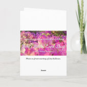 母の日 – 紫の娘の花 カード (裏面)