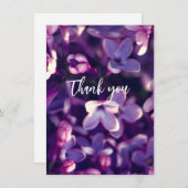 母の日,結婚妊娠,薄紫の花, サンキューカード (正面/裏面)