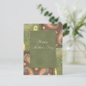 母の日 – 美しいペイズリーデザイン ポストカード (スタンド正面)