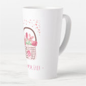 母の日、美しい花と最高のママ カフェラテマグ (右アングル)