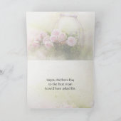 母の日,聖書の詩詩篇147:11ピンクのバラ カード (内部)