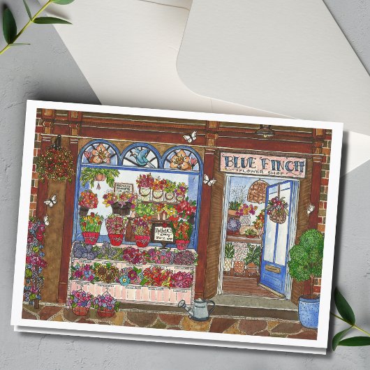 母の日 花屋 水彩 カード