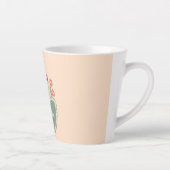 母の日、花束、エレガント、シンプル カフェラテマグ (右)