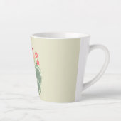 母の日、花束、エレガント、シンプル カフェラテマグ (右)