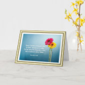 母の日 – 花瓶のデイジー – 詩 カード (黄色い花)