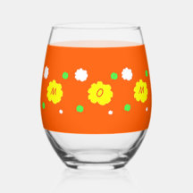 母の日 花 モンママ オレンジ グリーン ドリンクウェア セット