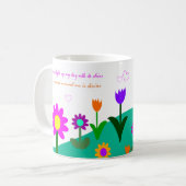 母の日+詩+華やかな丘 コーヒーマグカップ (正面左)