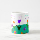 母の日+詩+華やかな丘 コーヒーマグカップ (中央)