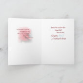 母の日，赤いバラ，宗教 カード (内部)