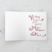 母の日 – 赤いバラ – Bichon Frise Puppy カード (内部)