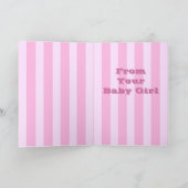 母の日 – 赤ちゃんの女の子から カード (内部)