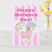 母の日 – 赤ちゃんの女の子から カード (黄色い花)