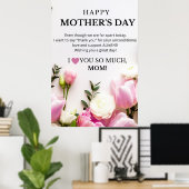 母の日（遠い）の遠くに挨拶オンライン+ポスター ポスター (ホームオフィス)