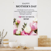 母の日（遠い）の遠くに挨拶オンライン+ポスター ポスター (キッチン)