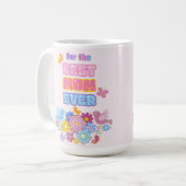 母の日+野の花+蝶+水彩画 コーヒーマグカップ (正面左)