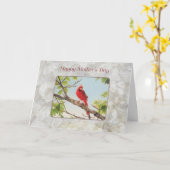 母の日、（鳥）ショウジョウコウカンチョウ カード (黄色い花)