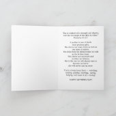 母の日，黒の上の蘭の反射 カード (内部)