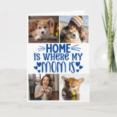 母の日…4枚の写真カスタムコラージュ サンキューカード (正面)