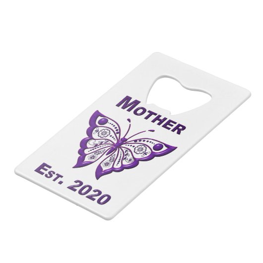 母の日"Est 2020" クレジットカード栓抜き (裏面アングル)