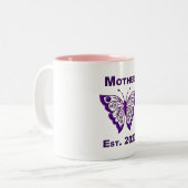 母の日"Est 2020" ツートーンマグカップ (正面左)