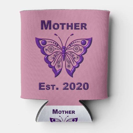 母の日"Est 2020" 缶クーラー (正面)