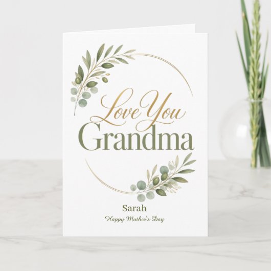 母の日 Grandma Love You カード (正面)