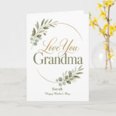 母の日 Grandma Love You カード (黄色い花)