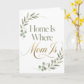 母の日 Home Is Where Mom Is カード (黄色い花)