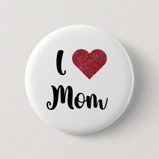 母の日 I Love Mom ハートエクスプロージョン ギフト 缶バッジ