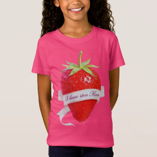 母の日 - I Love You Mom Tシャツ (正面)