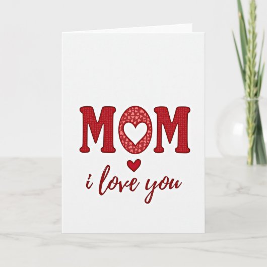 母の日 Love You Mom カード (正面)