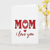 母の日 Love You Mom カード (黄色い花)