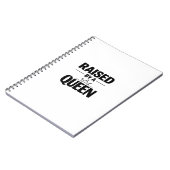 母の日 "Raised By a Queen" エンパワーメント ノートブック (左側)